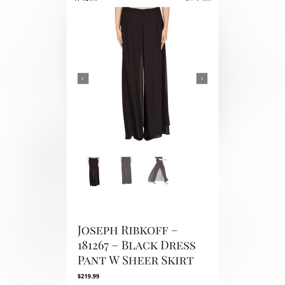 💖HOST PICK💖 VINTAGE Joesph Ribkoff Skirt Overlay Palazzo Pant | Made in Canada - Picture 12 of 13